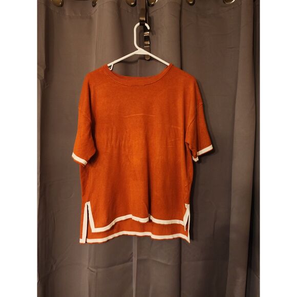 Orange 2-Piece Short Set - Elastic Waist (Large) - Picture 2 of 6